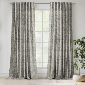 Yara Natural Black Curtains