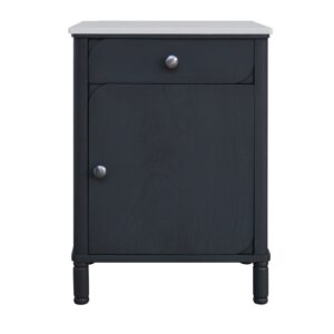 Bold Curve White Marble Table (Left Opening)